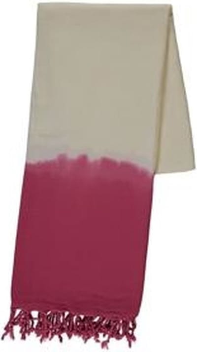 Lalay - Dip Dye Hamamdoek Fuchsia 170x90cm - fuchsia - 0 - 0 - dunne bamboe hamamdoek - pareo hamamdoek - sarong - bikini cover up