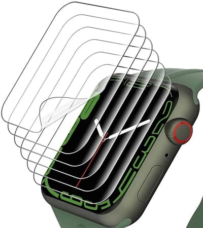 Dailygoods- Screen Protector HD Helder - Hydrogel Film - Zelfherstellend - Voor Apple Watch 45mm - 5 Stuks - Volledige Dekking - Beschermfolie
