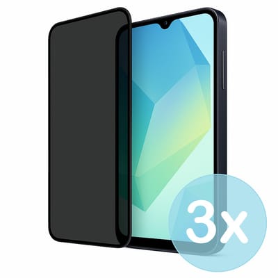 Privacy Screenprotector Geschikt voor Samsung Galaxy A16 – Anti-Gluren – Krasbestendig Gehard Glas 9H – Volledige Dekking – 3-Pack – FuturiQ