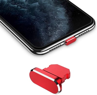 Cadorabo Beschermende Kap geschikt voor iPhone in ROOD - Stof Beschermende Stop geschikt voor het Laden Haven Stofdicht