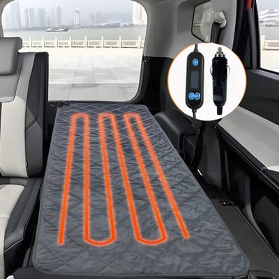 12V Auto Elektrische Verwarmingsmat – Zachte Kristal Fluwelen Deken met Antislip – Comfortabel voor Auto, Camper, Camping en RV – Auto Verwarming – Elektrische Deken – Camping Accessoires