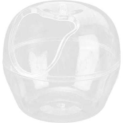 Baignoire de Sable pour Hamster Mini Salle de Bain Transparente en Forme de Pomme Toilettes pour Hamster Doré Double UsageL S white