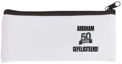 Akyol - 50 jaar sarah en abraham cadeau Etui - Hoera 50 jaar - jubileum man en vrouw - verjaardag - grappige tekst - jarig - verjaardag - 20 bij 9 cm