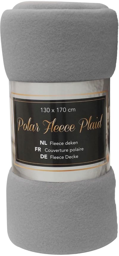 Dutch House Grijze Fleece deken Plaid 130 x 170 CM Deken Voor Op De Bank