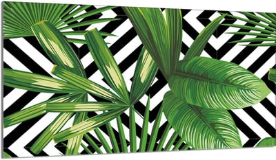 TMK ArtDeko Serie - Glazen Beschermplaat - 90x52 cm - Hittebestendig - Met Levendige Kleuren