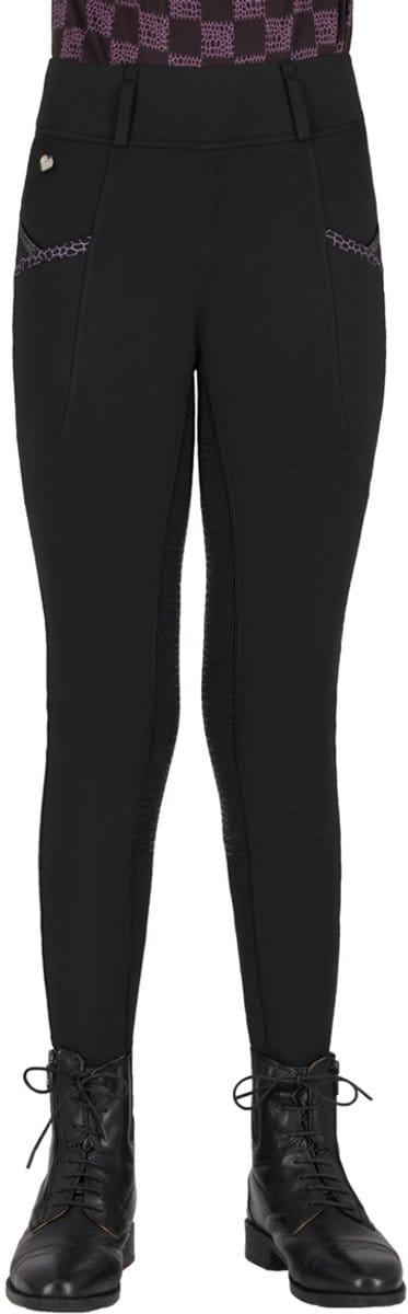 Qhp Paardrijlegging Qhp Lize Full Grip Kids Zwart - 104