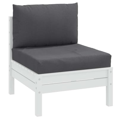 vidaXL - Palletkussens - 2 - st - stof - gemêleerd - antracietkleurig