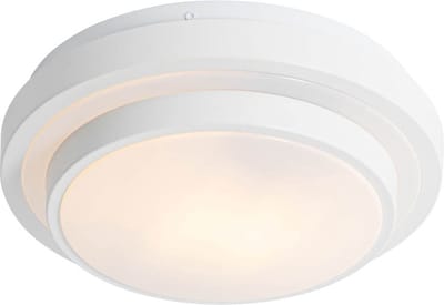 QAZQA walden - Moderne Plafondlamp voor buiten - 1 lichts - Ø 25.5 cm - Wit - Buitenverlichting
