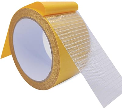 1stuk - sterk klevende textieltape - dubbelzijdige textieltape - tape - multifunctionele sterke tape - transparante meshvezeltape - geschikt voor kleding, foto's, posters, fotolijsten (5 cm * 5 m)