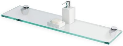 Rechthoekig zwevend glazen rek - Modern 6" x 36" kleurloos