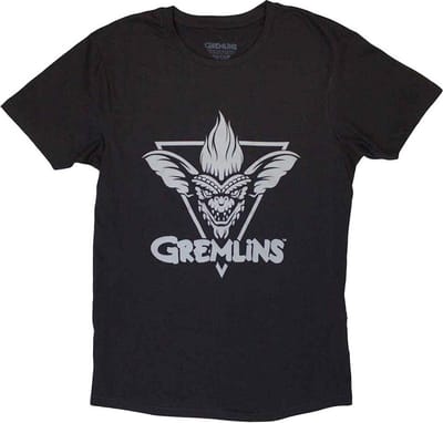 Gremlins - Stripe Triangle Heren T-shirt - S - Zwart
