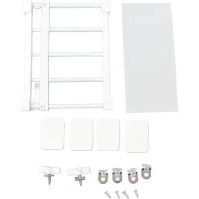 Étagère à tringle à tension 14,2 pouces de largeur Rack de rangement extensible sans clous pour armoire 75 à 30 to 40cm /11.8 to 15.7in white