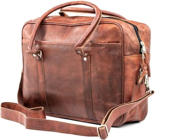 Handgemaakte Messengertas OnceDoce® ‘Montevideo’ Urban Vintage voor laptop 15 inch – 37x28x10 cm – A-4 Formaat – Model nr 0114