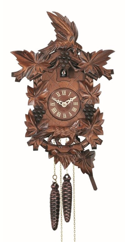 Engstler - 932 - Koekoeksklok - 1-daags kettinguurwerk - Notenhout - 38 cm