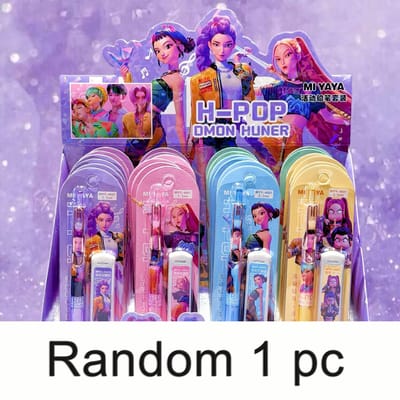 Nieuwe K-POP Demon Hunters Mechanische Potlood Collectie met Vullingen 0.5mm Cartoon Schrijfpennen Schoolbenodigdheden Cadeau voor Kinderen en Fans blue