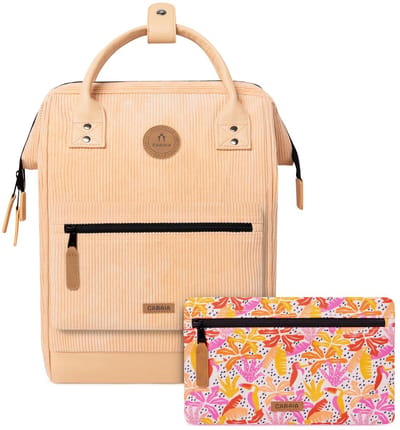 CABAIA vrije tijd rugzak rugzak met laptopvak Adventurer Recycled Velvet Backpack 18L Quito abrikoos