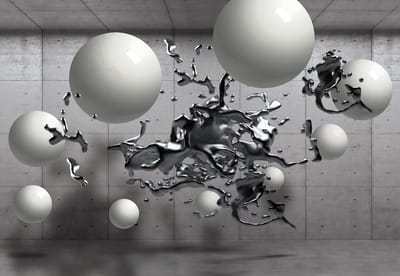 Fotobehang Abstract Monochrome Modern Design | XL - 208cm x 146cm | 130g/m2 Vlies