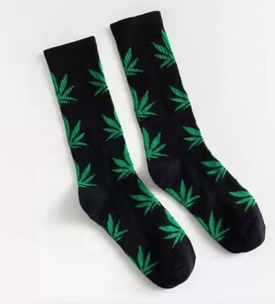 Scoby - Wiet sokken - Weed socks - Cadeau - Sokken - Groen - Unisex - One size - 36-46