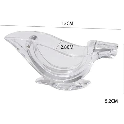 Presse-citron manuel Cuisine Fruit Mini Presse-agrumes manuel Forme d'oiseau Transparent Portable Pour Orange Cuisine Maison Outil Antidérapant white