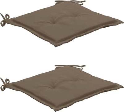 Zitkussens Tuinstoel - Buiten Kussens - Comfortabel Zitten - Weerbestendig Materiaal - 50x50x4 cm - Taupe