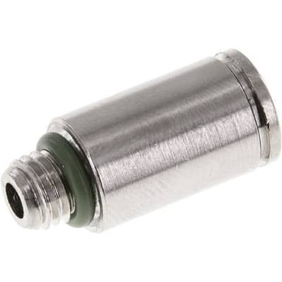 6mm x M 7 Messing Insteekfitting Buitendraad FKM [2 Stuks]