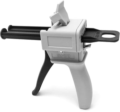 carmdering - Handbediende Dubbele Cartridge Lijmpistool - 2K Dispenser Gun - Tweecomponenten Applicator - Nauwkeurige 1:1 En 2:1 Mengverhouding - Veilige Mechanische Vergrendeling - Robuust PBT Materiaal - Gereedschapsvrije Montage