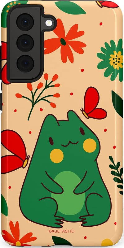 Casetastic Hoesje Geschikt voor Samsung S21 FE - Stijlvolle Beschermende Duo-layer Case - Kikkerkus