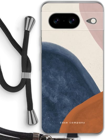 Case Company® - Hoesje met koord geschikt voor Google Pixel 8 hoesje met Koord - Geo #1 - Telefoonhoesje met Zwart Koord - Bescherming aan alle Kanten en Over de Schermrand