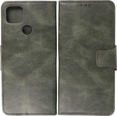 Bestcases Portemonnee Telefoonhoesje - Pasjeshouder Hoesje voor Motorola Moto G9 Power (2020) - Donker Groen