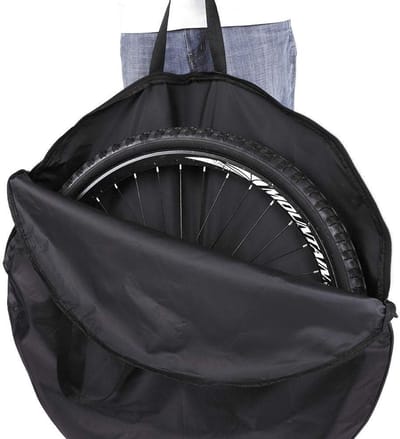 Allecto - Fietstas - Nylon - Zip Closure - Zwart - Voor Mountainbike en Racefiets - Ideaal voor Wielen - 29 Liter