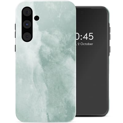 Selencia Hoesje - Geschikt voor Samsung Galaxy A55 (5G) - Backcover - Marble Grayed Jade