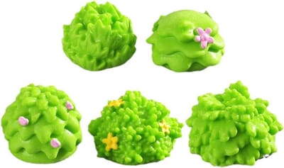 Miniatuur Planten - Tuinaccessoires Struikjes - Miniatuur Tuin - Levensechte Uitstraling - 5 Stuks - Groen
