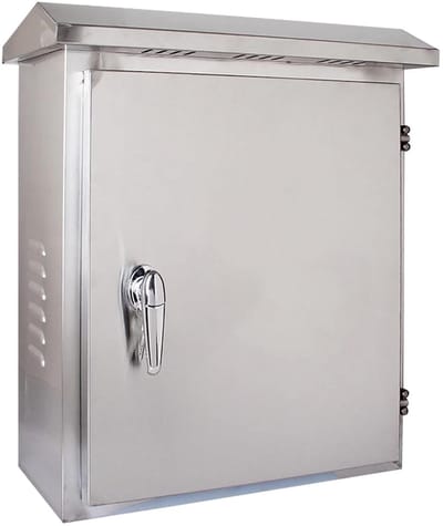 Elektrische Verdeelkast - Stroomkast Buiten - Apparatuur Beschermen - Roestvrij Staal - 40x18x50CM - Zilver