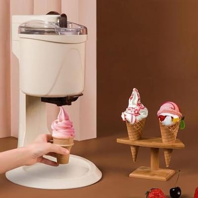 IJsmachine - Softijsmaker Yoghurtijsmachine - Thuis Desserts Maken - Halfautomatisch - 1000 ml - Wit