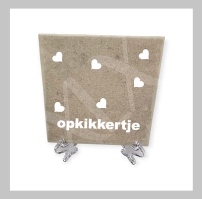 Spreuktegeltje, Tegeltje met tekst: Opkikkertje, Tegeltje, Cadeau, Tegeltje met tekst, Tekst tegeltje, XLX®