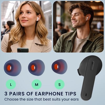 kwmobile 6x cover voor in-ear oortjes geschikt voor JBL Tune 230 NC TWS / T230NC - Vervangende oordopjes van siliconen in blauw - 3 maten