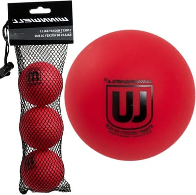 Straathockeyballen - Sportballen - Buiten Spelen - Lage Rebound - 3 Stuks 65 mm - Rood