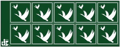 Vogelreservaat sticker | 5 x 5 cm - 10 stuks per vel