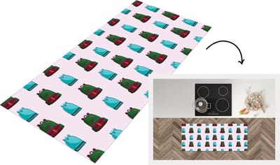 Keukenloper - Loper keuken - Rugzak - Patronen - Retro - Pastel - 120x50 cm - Keukenloper vinyl