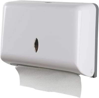 Wandmontage Papieren Handdoek Dispenser, Z-Vouw Tissuehouder voor Keuken en Badkamer, Wit en Praktisch