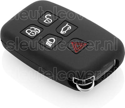 Autosleutel Hoesje geschikt voor Land Rover - SleutelCover - Silicone Autosleutel Cover - Sleutelhoesje Zwart