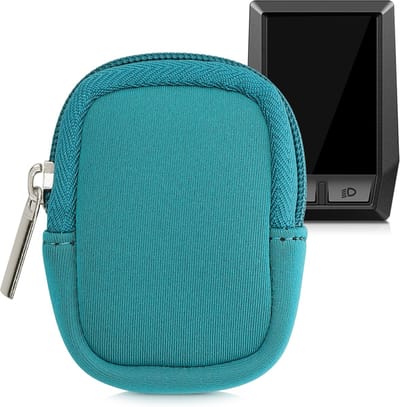 kwmobile hoesje voor e-bike display - Waterdichte display cover elektrische fiets - Van neopreen in petrol