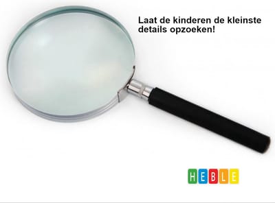 *** Vergrootglas - Professioneel - 8x Vergroting - Insectenloep - 175 x 75mm - Zwart - 75mm - Kinder Leesloep - van Heble® ***