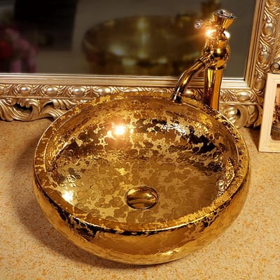 Luxe Ronde Keramische Opzetwastafel voor Badkamer en Toilet - Diverse Kleuren