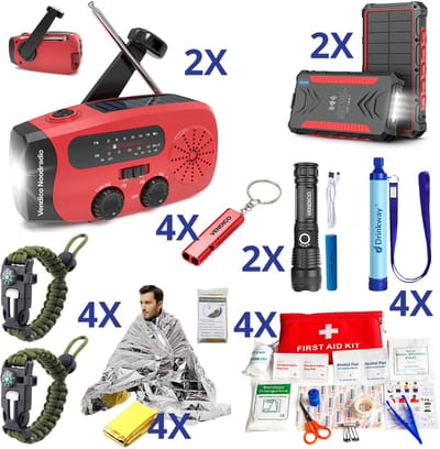Vendico XXL Noodpakket - noodradio - powerbank - zaklamp - compleet gezinspakket