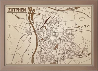 Decoratief Beeld - Houten Van Zutphen - Hout - Bekroned - Bruin - 21 X 30 Cm