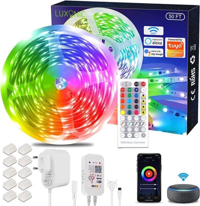 Controleerbare LED-Strip van 15 meter - RGB Kleurverandering - Afstandsbediening - Energiezuinig - Flexibele Installatie - Smart Home Compatibel