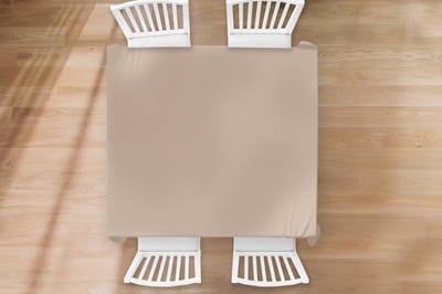 Tafelkleed - Tafellaken - 150x150 cm - Beige - Kleuren - Effen - Binnen en Buiten