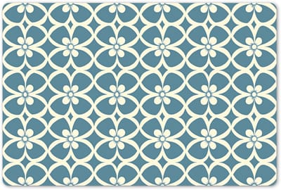 Placemats 45x30 cm - Placemat kunststof - 1 stuk - Patroon - Symmetrisch - Blauw - Borden onderleggers - Decoratie voor op tafel - Keuken tafeldecoratie accessoires - Vinyl onderlegger - Tafelversiering