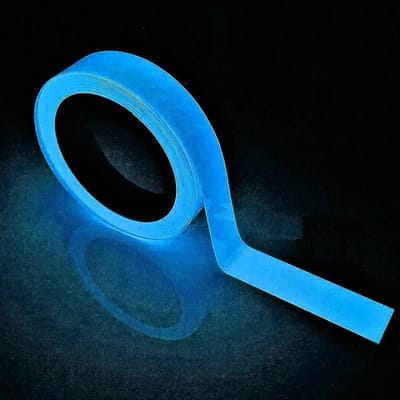 3 stuks blauwe gloei-in-het-donker tape-set-10cm×5m-fluorescerende waarschuwingstrap-antislipplaat-reflecterende zelflichtende vloerband